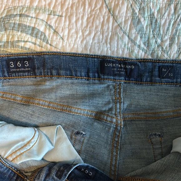 Lucky Brand Indigo Denim Pants 363 vintage straight fit, size 34/32 - Picture 2 of 3